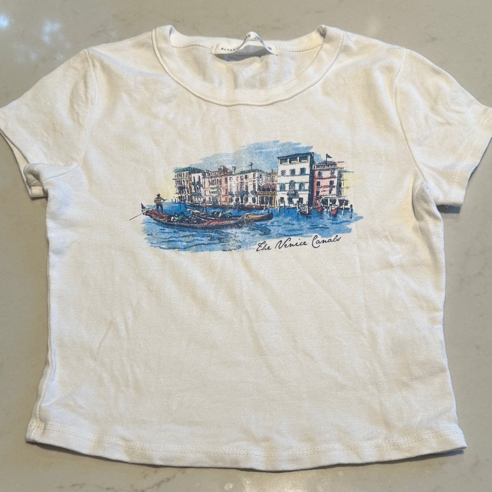Altar'd State White Canal Graphic Tee